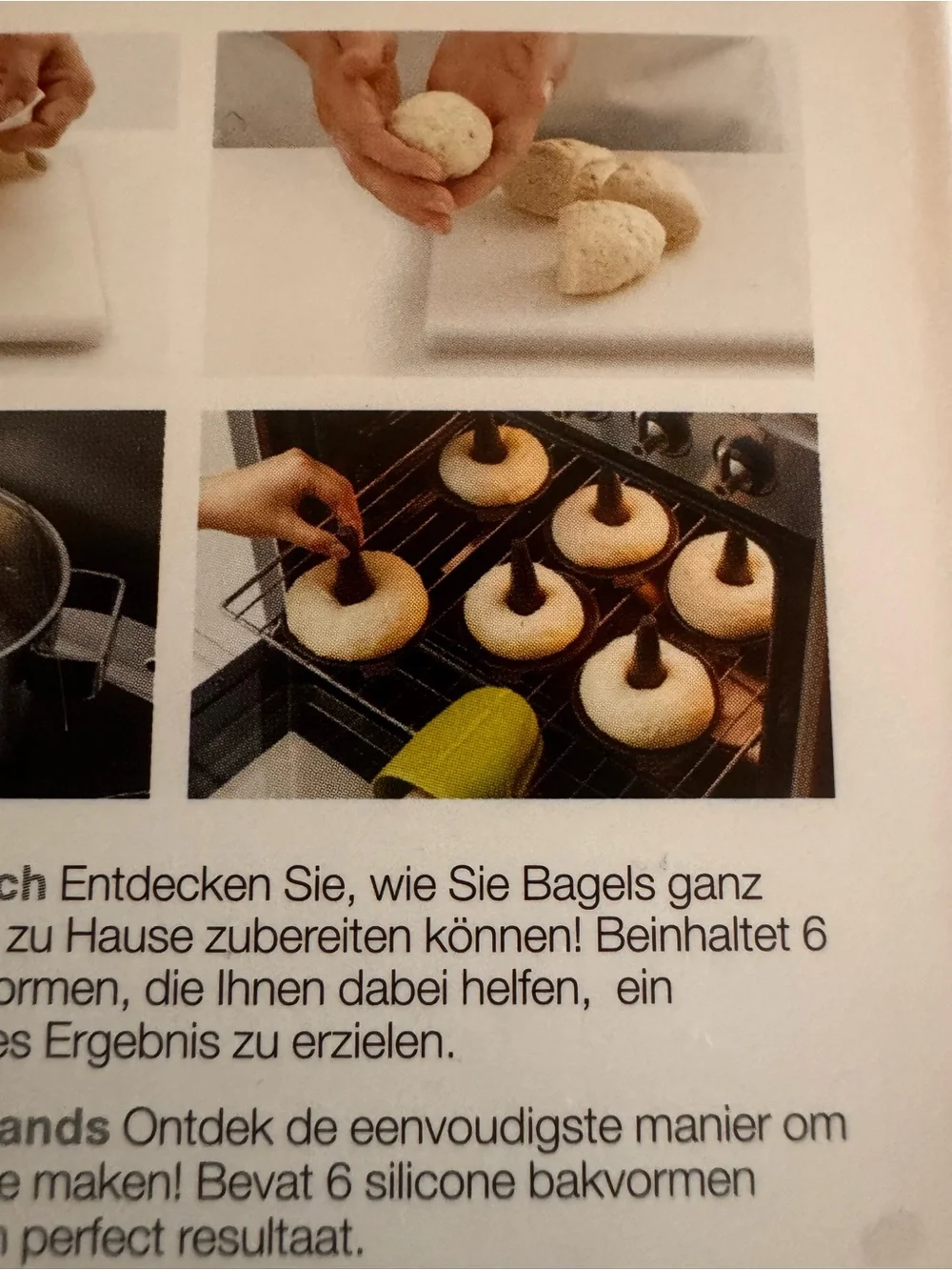 Bagel making kit and chocolate tracing kit